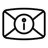 ícone de envelope, estilo de estrutura de tópicos vetor