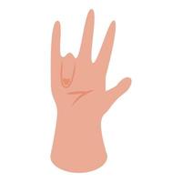 ícone de gesto de mão de rock, estilo isométrico vetor