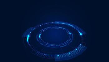 círculo abstrato tecnologia digital cor azul moderna no fundo azul bonito cópia espaço fundo vetor