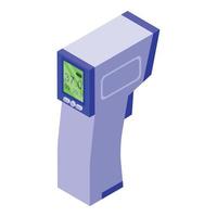 ícone de termômetro digital de loja de armas, estilo isométrico vetor