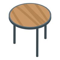 pequeno ícone de mesa redonda, estilo isométrico