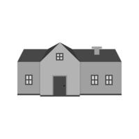 ícone de escala de cinza plana de casa familiar vetor