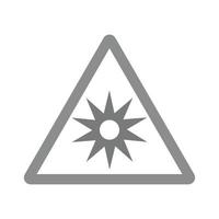 ícone plano em tons de cinza de radiação óptica vetor