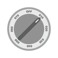 botão de temperatura plana ícone em escala de cinza vetor