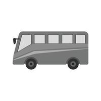 ícone de escala de cinza plano de ônibus vetor