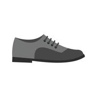 sapatos formais plana ícone em tons de cinza vetor
