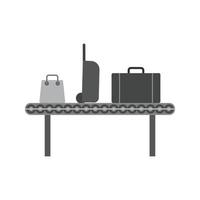 ícone plano em escala de cinza do carrossel de bagagem vetor