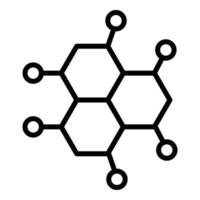 vetor de contorno de ícone de fórmula química. ciência de laboratório