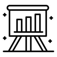 ícone de evolução do gráfico de mesa, estilo de estrutura de tópicos vetor