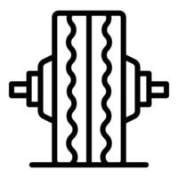 ícone de montagem de pneu de caminhão, estilo de estrutura de tópicos vetor