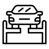 ícone de suporte de serviço de carro, estilo de estrutura de tópicos vetor