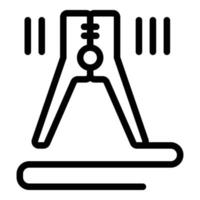 ícone de braçadeira elétrica, estilo de estrutura de tópicos vetor