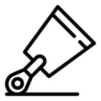 ícone de espátula espátula, estilo de estrutura de tópicos vetor
