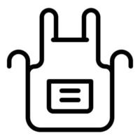 ícone de avental de cafeteira, estilo de estrutura de tópicos vetor