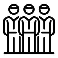 ícone do grupo de guarda pessoal, estilo de estrutura de tópicos vetor