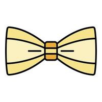 vetor de contorno de cor de ícone de gravata borboleta de homem