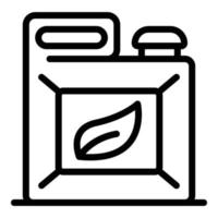 ícone de vasilha de plástico ecológico, estilo de estrutura de tópicos vetor