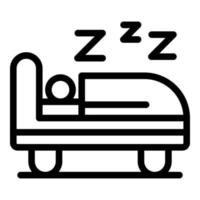 ícone de sono noturno, estilo de estrutura de tópicos vetor