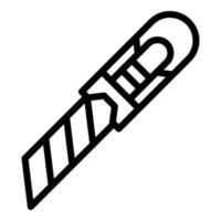 ícone da lâmina do cortador, estilo do contorno vetor