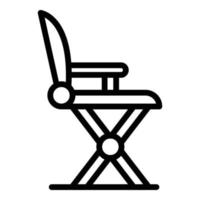 ícone de cadeira de pescador, estilo de estrutura de tópicos vetor