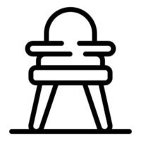 ícone de cadeira de alimentação de plástico, estilo de estrutura de tópicos vetor