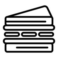 ícone de sanduíche de vegetais, estilo de estrutura de tópicos vetor