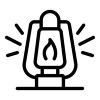 ícone de lâmpada de safári, estilo de estrutura de tópicos vetor