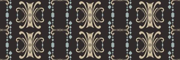 batik têxtil ikkat ou ikat impressão sem costura padrão design de vetor digital para impressão saree kurti borneo tecido borda escova símbolos amostras roupas de festa