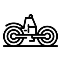 ícone de rolo de estrada pesado, estilo de estrutura de tópicos vetor