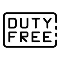 bem-vindo ícone duty free, estilo de estrutura de tópicos vetor