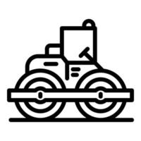 ícone de rolo de estrada de tecnologia, estilo de estrutura de tópicos vetor