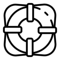 ícone de bóia salva-vidas, estilo de estrutura de tópicos vetor