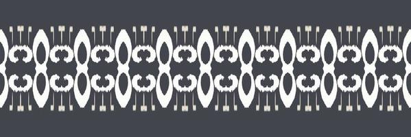 padrão sem emenda de arte tribal de fronteira de ikat. étnico geométrico ikkat batik vetor digital design têxtil para estampas tecido saree mughal pincel símbolo faixas textura kurti kurtis kurtas