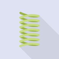 ícone de bobina de mola verde, estilo simples vetor