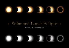Vetor Solar E Lunar Eclipse
