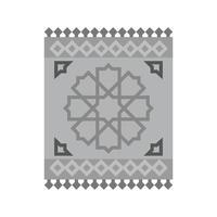 ícone de escala de cinza plana de tapete vetor