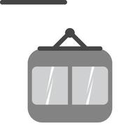 ícone plano em escala de cinza do teleférico vetor