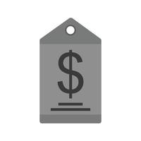ícone de escala de cinza plana de marca de dólar vetor