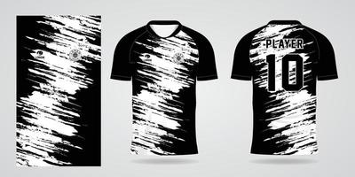 modelo de design de camisa esportiva branca preta vetor