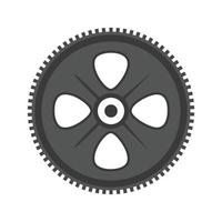 ícone de escala de cinza plano de roda dentada vetor