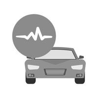 ícone plano em tons de cinza da saúde do carro vetor