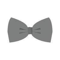 gravata borboleta plana ícone em tons de cinza vetor