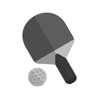 ícone plano em tons de cinza de tênis de mesa vetor