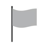 bandeira ii ícone plana em tons de cinza vetor