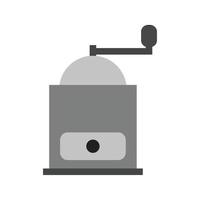 ícone plano em escala de cinza do moedor de café vetor