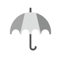 guarda-chuva plana ícone em tons de cinza vetor