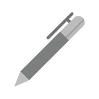 caneta-tinteiro plana ícone em tons de cinza vetor