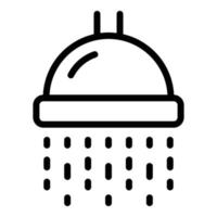 ícone de chuveiro de teto, estilo de estrutura de tópicos vetor