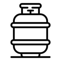 ícone de cilindro de gás compacto, estilo de estrutura de tópicos vetor