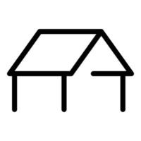 ícone de casa de campo, estilo de estrutura de tópicos vetor